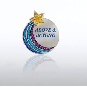 Recognition Pin “Above and Beyond” glitter